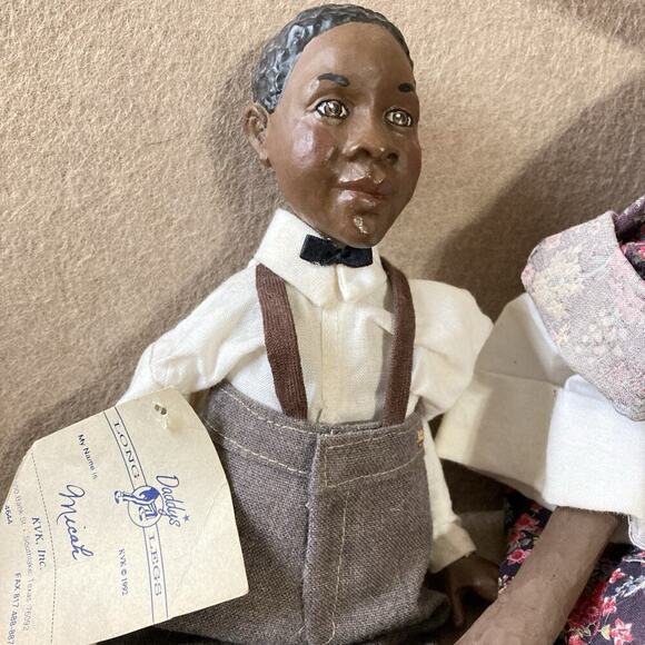 Vtg Daddy’s Long Legs Dolls SET of 4 Family Lot Slats Nettie Katy Micah lot - Picture 4 of 16